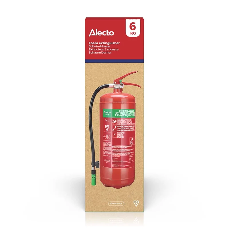 Alecto BS-6 - Schaumfeuerlöscher 6 kg