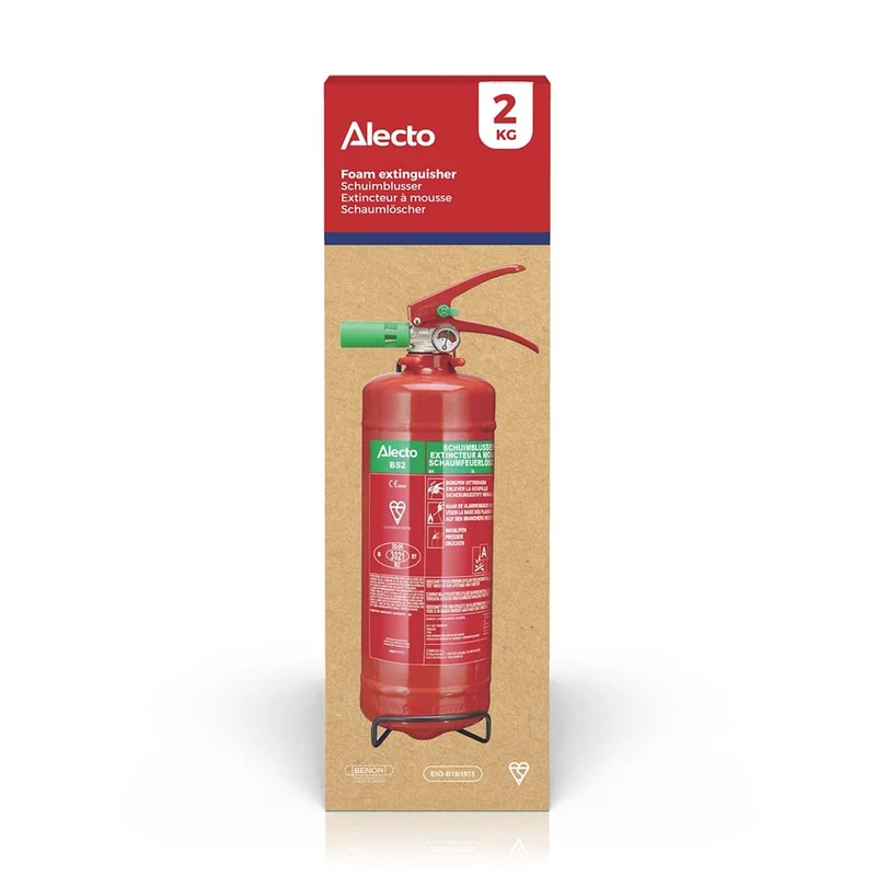 Alecto BS-2 - Schaumfeuerlöscher 2 kg