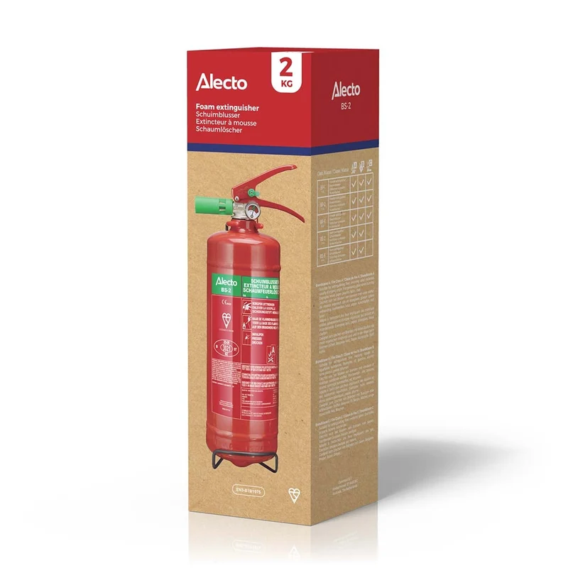 Alecto BS-2 - Schaumfeuerlöscher 2 kg