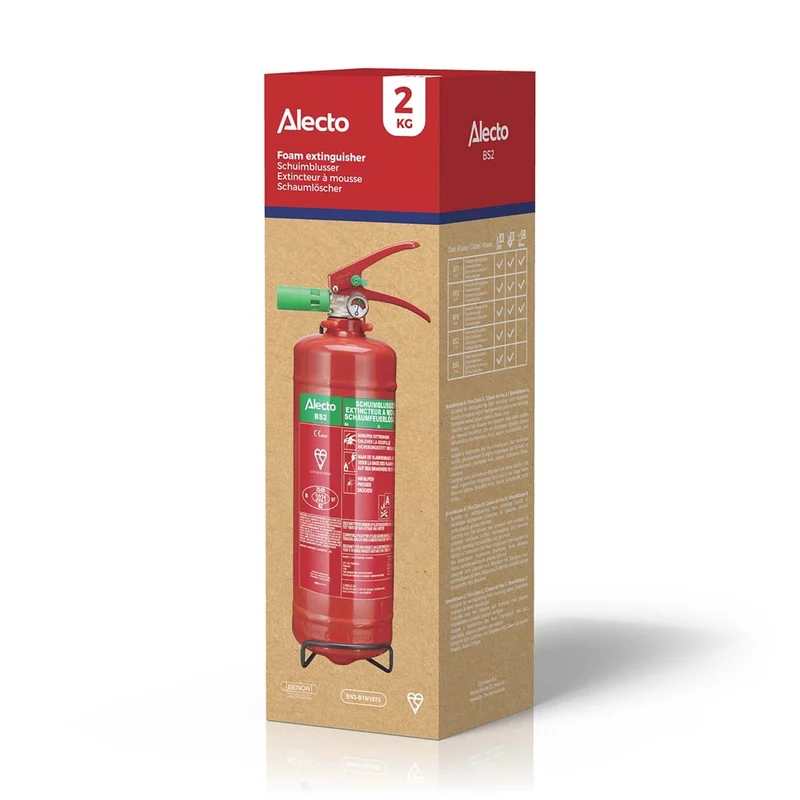 Alecto BS-2 - Schaumfeuerlöscher 2 kg