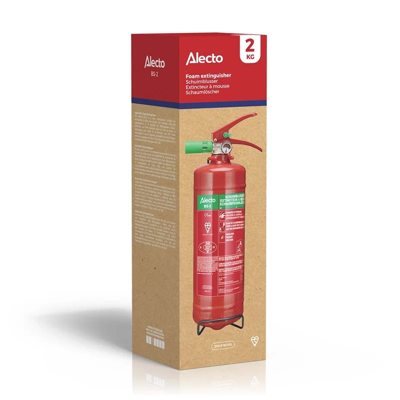 Alecto BS-2 - Schaumfeuerlöscher 2 kg