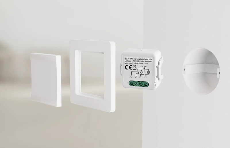 Netplus 1-channel Relay Switch 16A WLAN Schalter 1-Kanal Energiemessung SmartLife oder Tuya Smart App