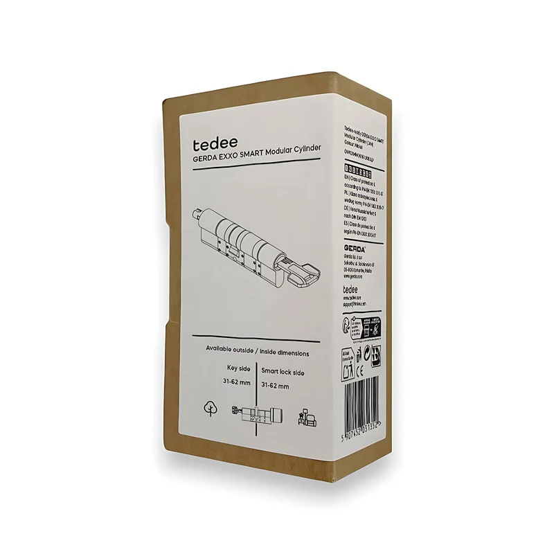 GERDA EXXO Längenverstellbarer Zylinder Innen 31-62mm Aussen 31-62mm für tedee Lock PRO