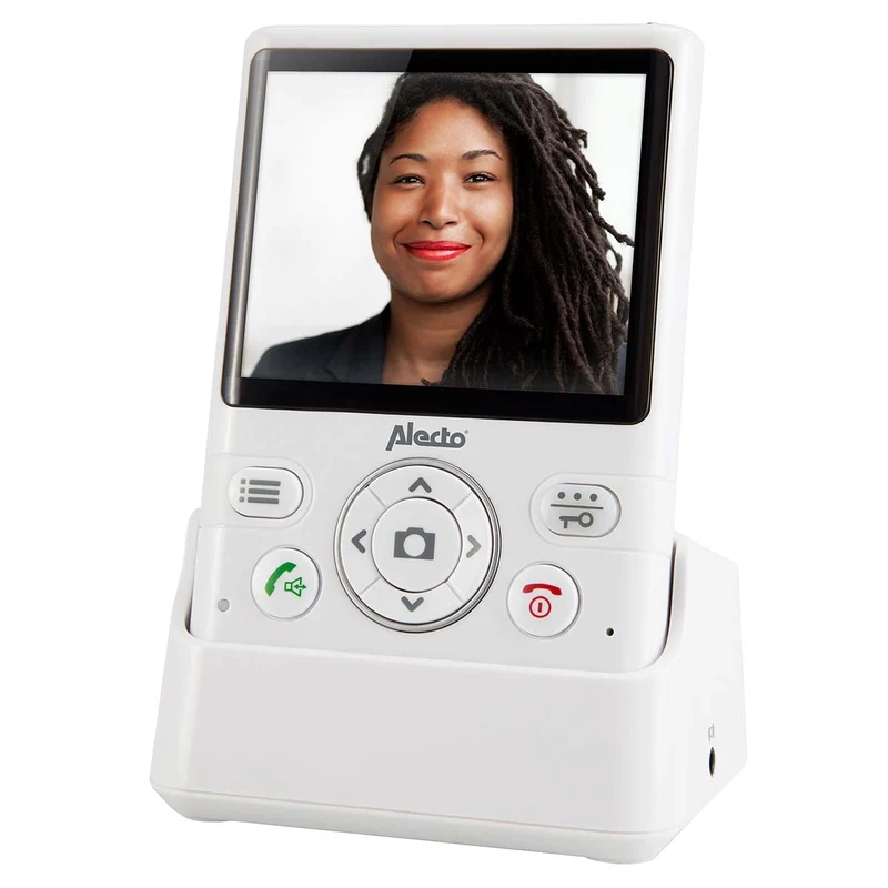 Alecto ADI-250 - Türsprechanlage mit Kamera und 3.5" Farbdisplay, Weiß/Silber