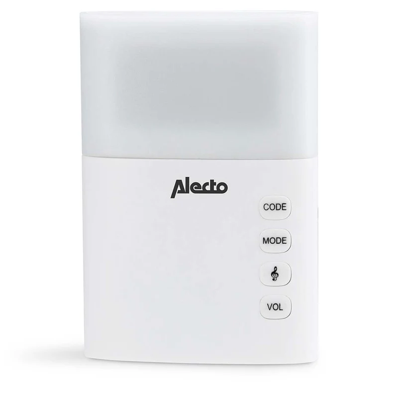 Alecto ADB-19 - Funk-Türklingel mit Blitzlicht, Weiß