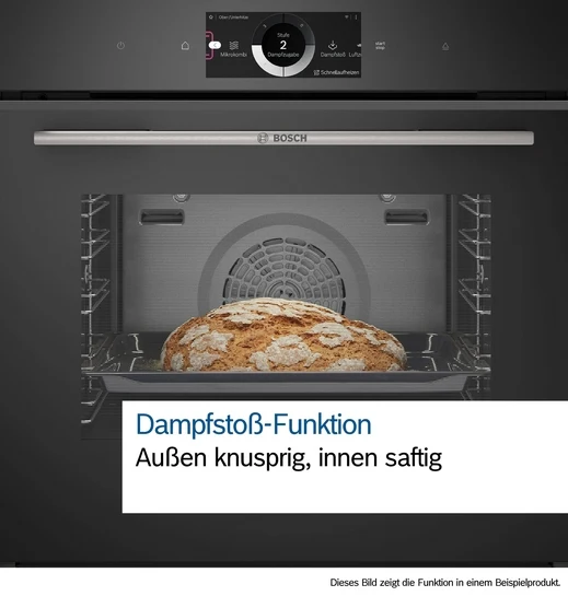 Serie 8 Einbau-Kompaktdampfbackofen 60 x 45 cm Schwarz CSG7361B1