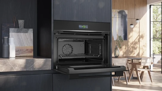 iQ700 Einbau-Kompaktbackofen 60 x 45 cm Schwarz, Edelstahl CB734G1B1