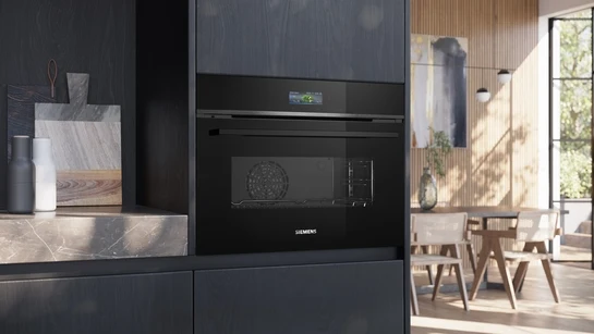 iQ700 Einbau-Kompaktbackofen 60 x 45 cm Schwarz, Edelstahl CB734G1B1