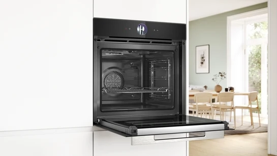 Serie 8 Einbau-Backofen 60 x 60 cm Schwarz HBG7764B1