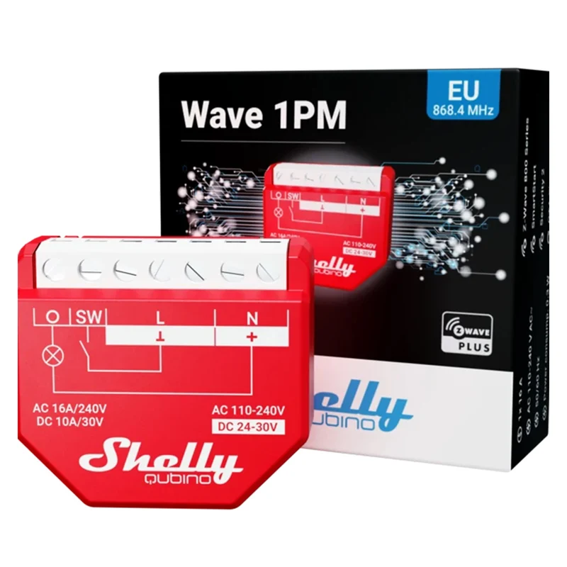 Shelly Qubino Wave 1PM Relais 16A 1 Kanal