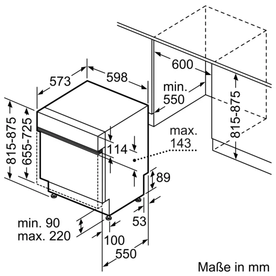 Serie 2 Teilintegrierter Geschirrspüler 60 cm Gebürsteter Stahl SMI2HTS08E