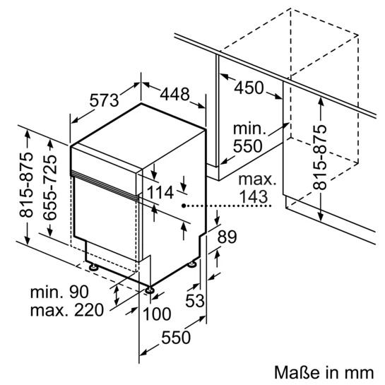 iQ500 Teilintegrierter Geschirrspüler 45 cm Gebürsteter Stahl SR55ZS10ME