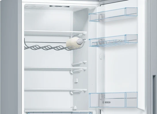 Serie 4 Freistehende Kühl-Gefrier-Kombination mit Gefrierbereich unten 186 x 60 cm Metall-Optik KGV36VLEA