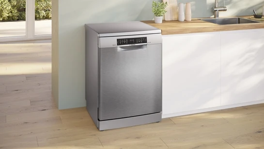 Serie 6 Freistehender Geschirrspüler 60 cm Gebürsteter Stahl mit Anti-Fingerprint SMS6ZCI16E