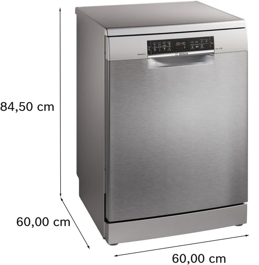 Serie 6 Freistehender Geschirrspüler 60 cm Gebürsteter Stahl mit Anti-Fingerprint SMS6ZCI16E