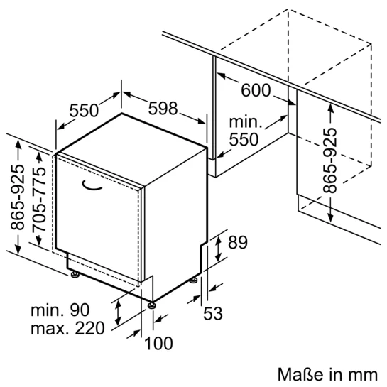 iQ500 Vollintegrierter Geschirrspüler 60 cm XXL SX65ZX17CE