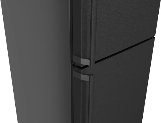 Serie 4 Freistehende Kühl-Gefrier-Kombination mit Gefrierbereich unten 203 x 60 cm Gebürsteter schwarzer Stahl AntiFingerprint KGN39VXBT