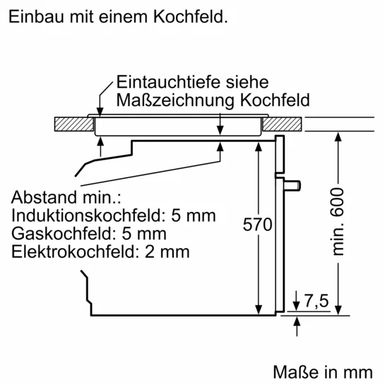 Serie 2 Einbau-Backofen 60 x 60 cm Schwarz HBA571BB4