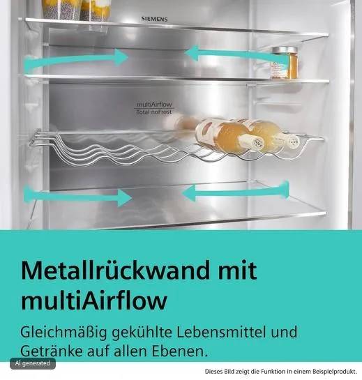 iQ500 Freistehende Kühl-Gefrier-Kombination mit Gefrierbereich unten 203 x 70 cm Edelstahl KG49NAIBG