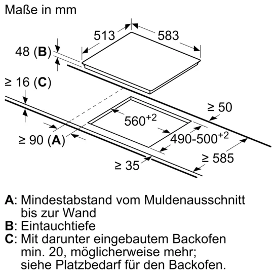 Serie 6 Elektro-Kochfeld 60 cm Mit Rahmen aufliegend PKN645FP2E