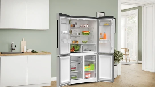 Serie 4 Kühl-Gefrier-Kombination, mehrtürig 183 x 90.5 cm Edelstahl KFN96VPEA