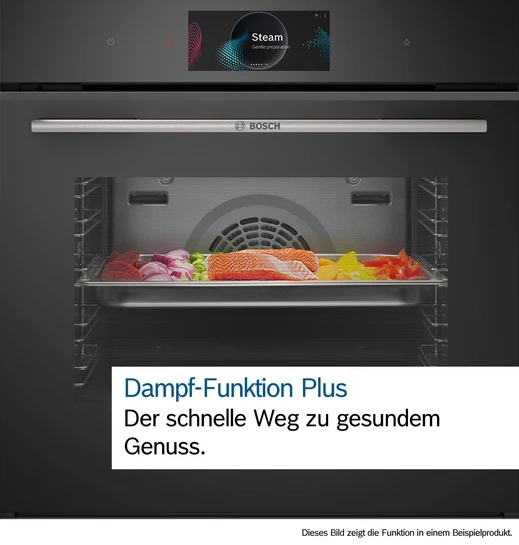 Serie 8 Einbau-Dampfbackofen 60 x 60 cm Schwarz HSG7364B1