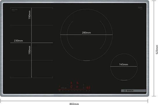 Serie 6 Induktionskochfeld 80 cm Mit Rahmen aufliegend PXE845HC1E