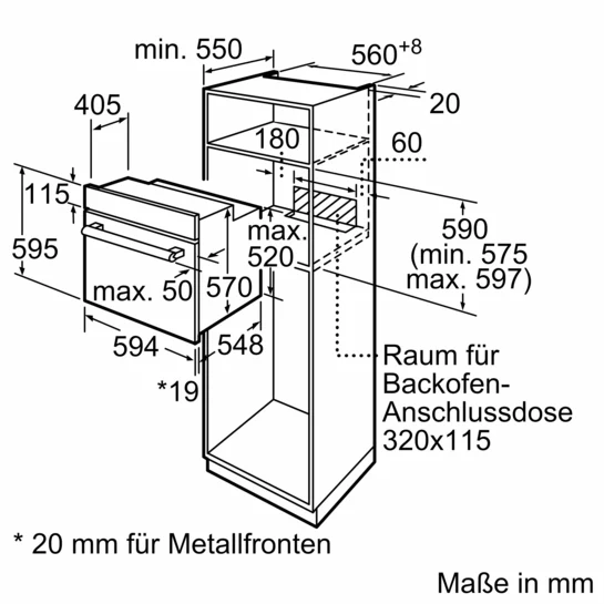iQ100 Einbau-Backofen 60 x 60 cm Edelstahl HB113FBS1