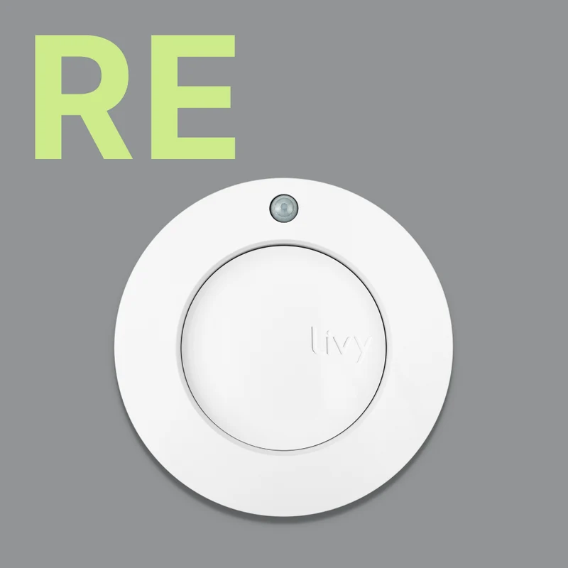 Refurbished Livy Protect + Magnetbefestigung // Erkennung bestehender Rauchmelder, Bewegungsalarm, Luftqualität, Temperatur, Luftfeuchtigkeit