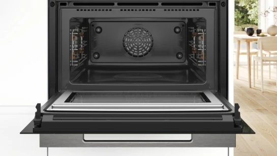 Serie 8 Einbau-Kompaktbackofen mit Mikrowellenfunktion 60 x 45 cm Schwarz CMG7761B1