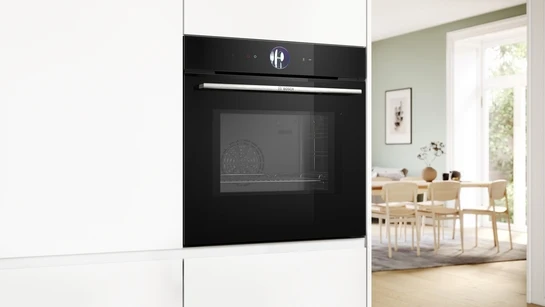 Serie 8 Einbau-Backofen mit Mikrowellenfunktion 60 x 60 cm Schwarz HMG7361B1